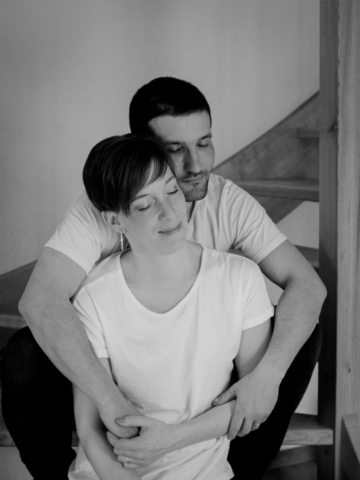 séance photo couple studio à domicile shooting